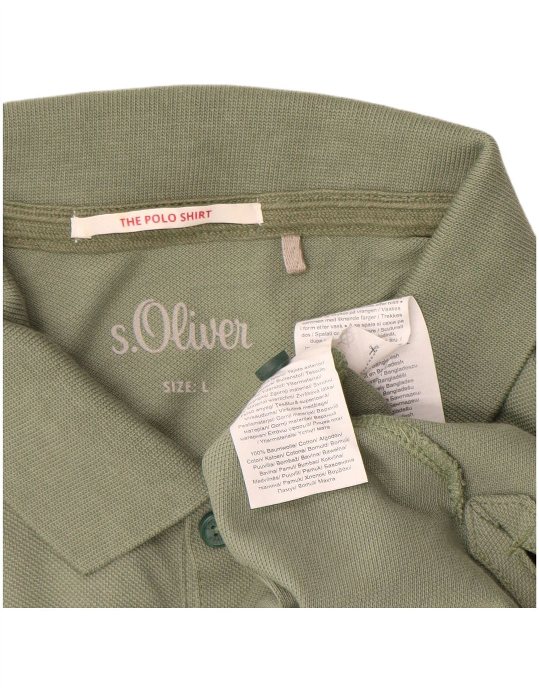 S.Oliver Polo Homme Grand Vert Coton