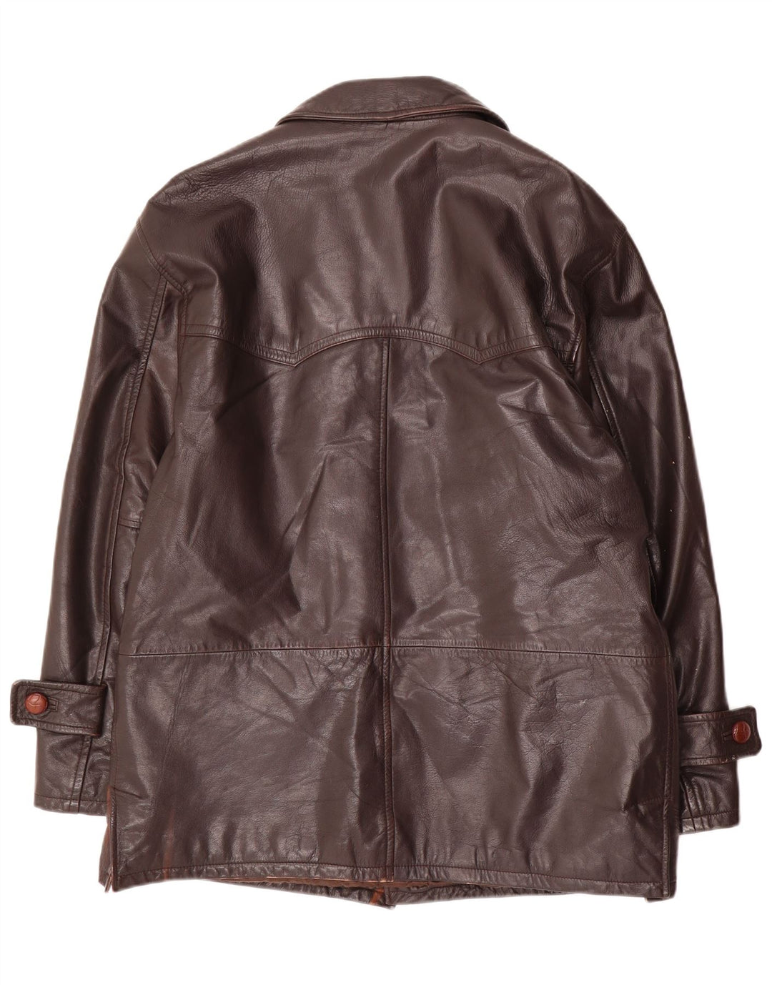 Veste en cuir homme vintage IT 48 Cuir marron moyen