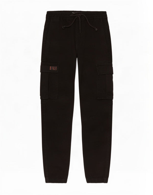 Zara Pantalon Cargo Joggers Homme Petit W30 L27 Coton Noir