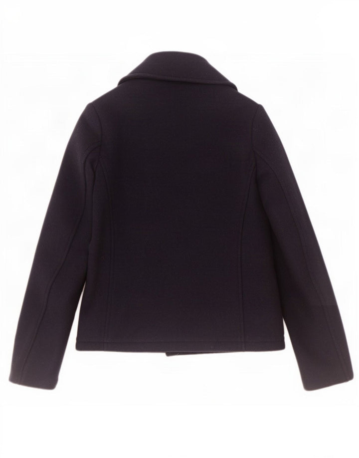 Fat Face Caban Femme UK 10 Petite Laine Bleu Marine