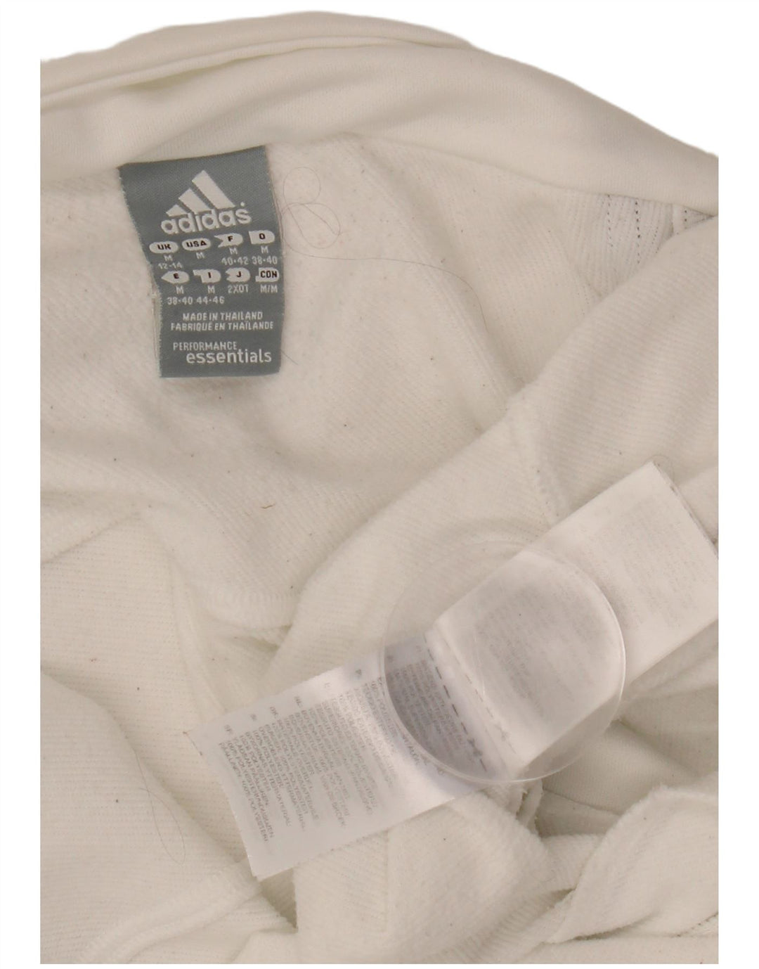 ADIDAS Veste de survêtement pour femme UK 12/14 Polyester blanc moyen