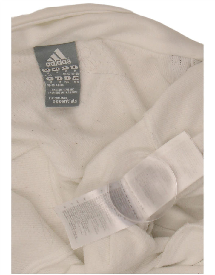 ADIDAS Veste de survêtement pour femme UK 12/14 Polyester blanc moyen