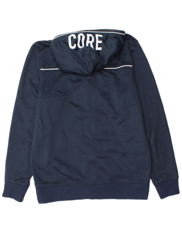 Jack & Jones Pull à capuche zippé graphique pour homme en polyester bleu marine moyen