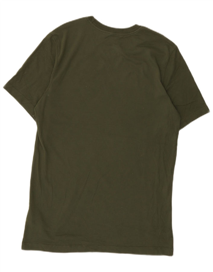 Nike Homme Dri Fit T-Shirt Haut Kaki Moyen Coton