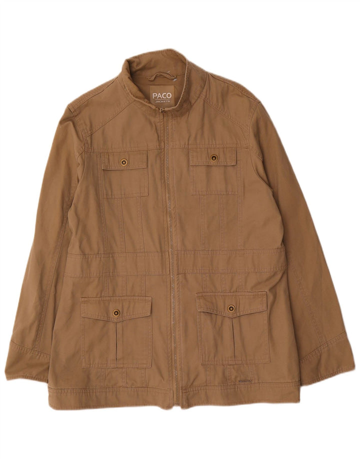 Paco Veste utilitaire pour homme UK 40 Large Marron Coton