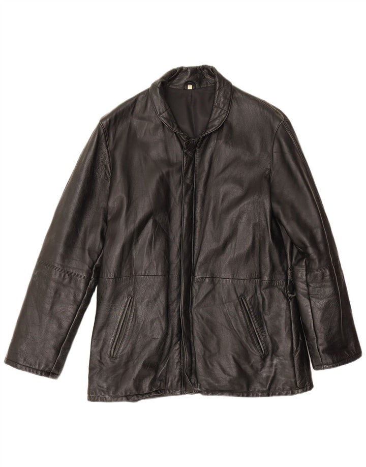 Veste en cuir homme vintage IT 52 XL Cuir noir