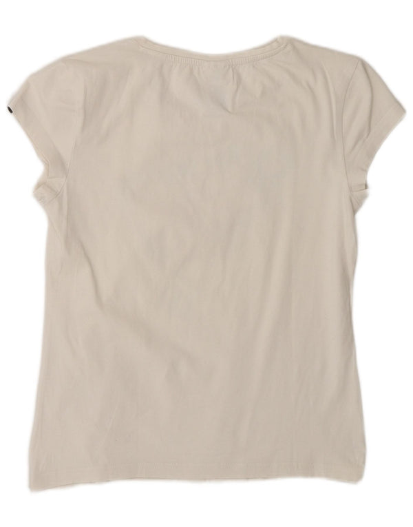 Adidas T-shirt graphique pour femme UK 8/10 Petit coton floral blanc