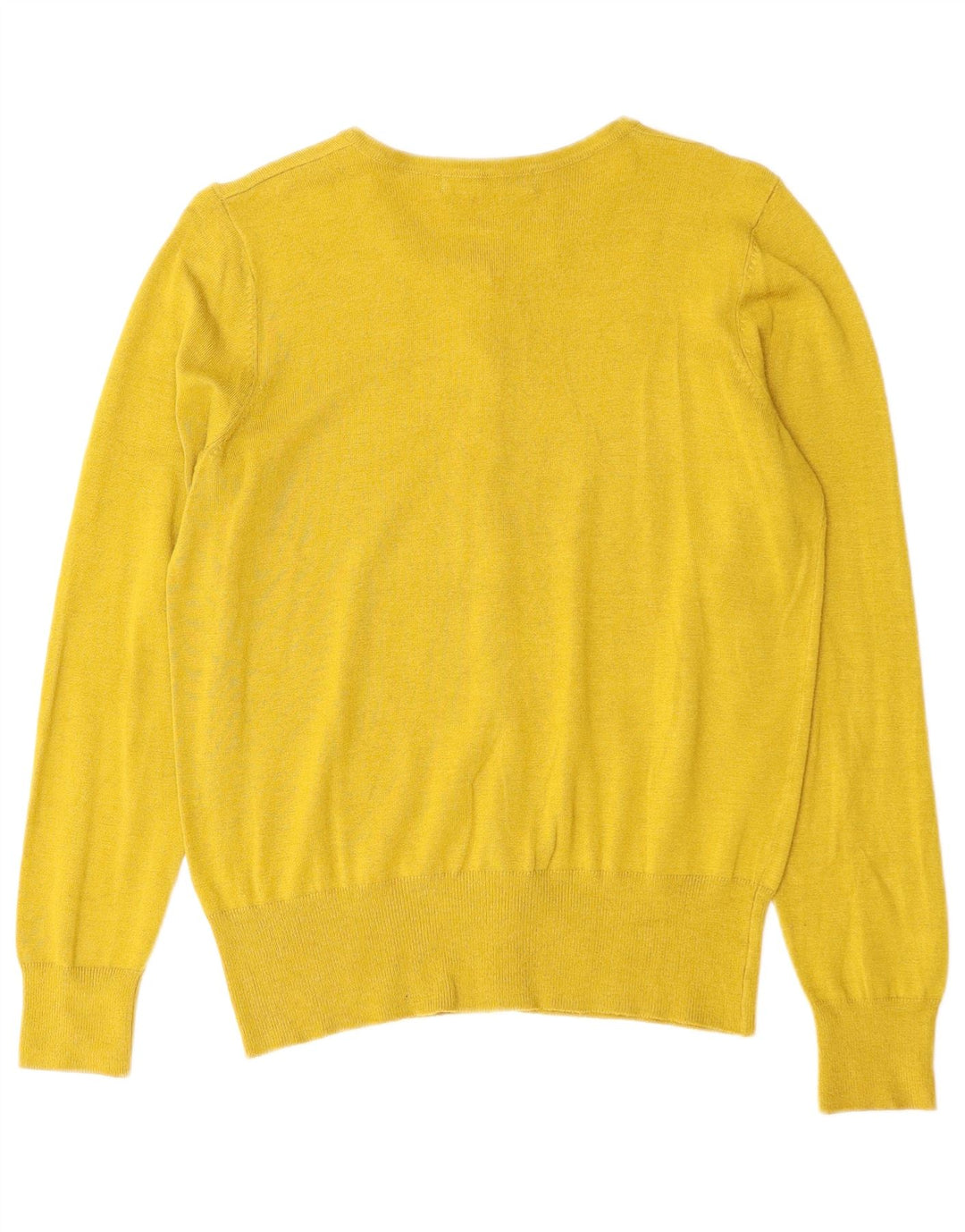 MARKS & SPENCER Pull Cardigan Femme UK 10 Petit Jaune