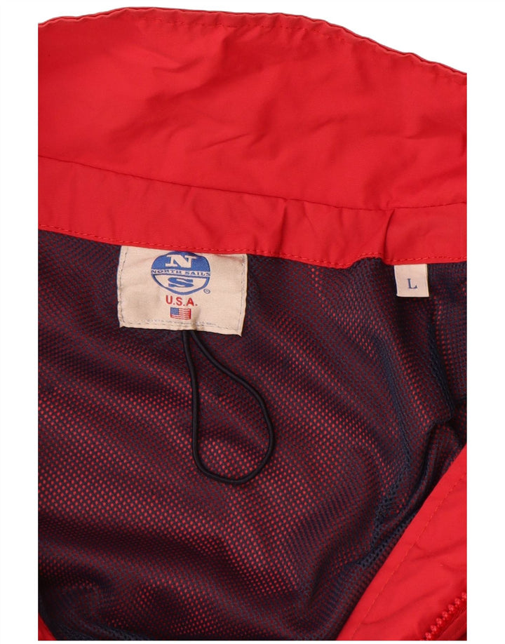 North Sails Veste Bomber Homme UK 40 Large Rouge Polyamide