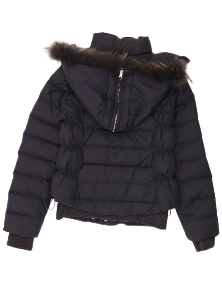 Zu Elements Veste matelassée à capuche pour femme UK 12 Bleu marine moyen Polyamide