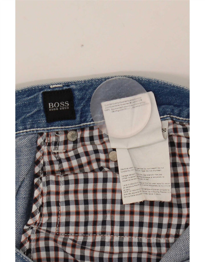 Hugo Boss Jean droit W38 L34 bleu coton pour homme