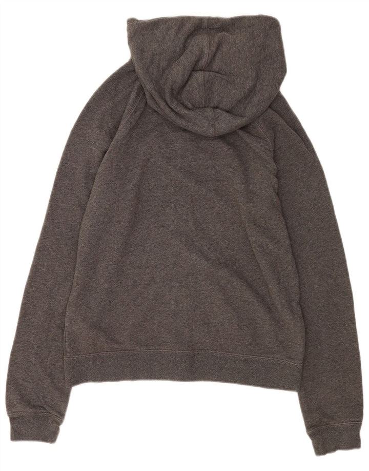 Nike Pull à capuche zippé pour femme UK 14 Coton gris moyen