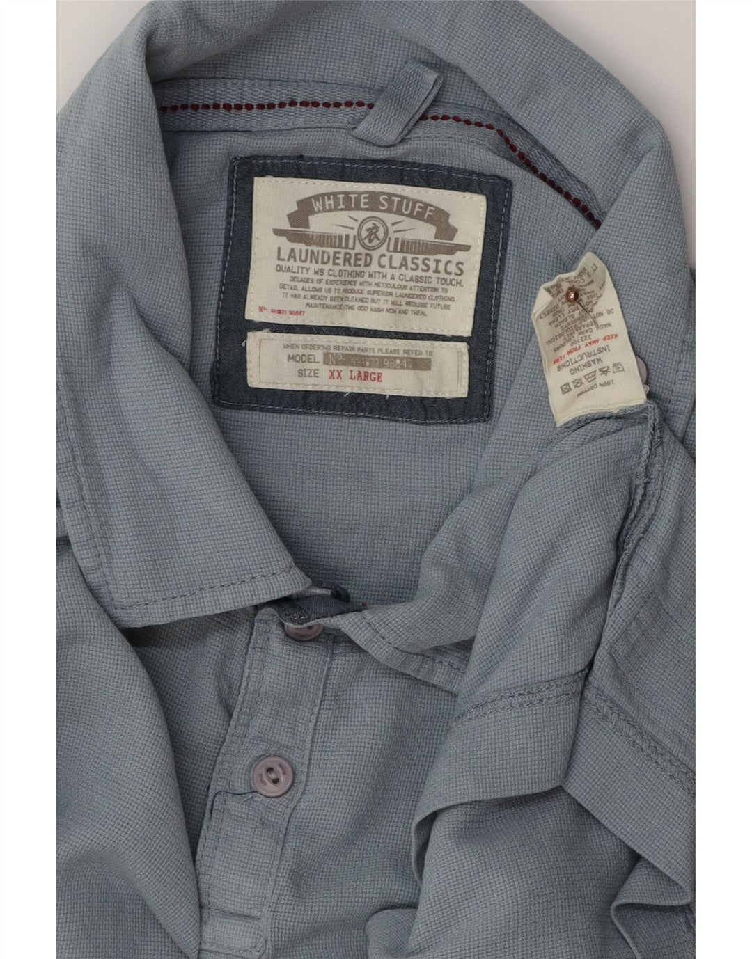 WHITE STUFF Polo Homme 2XL Bleu Coton