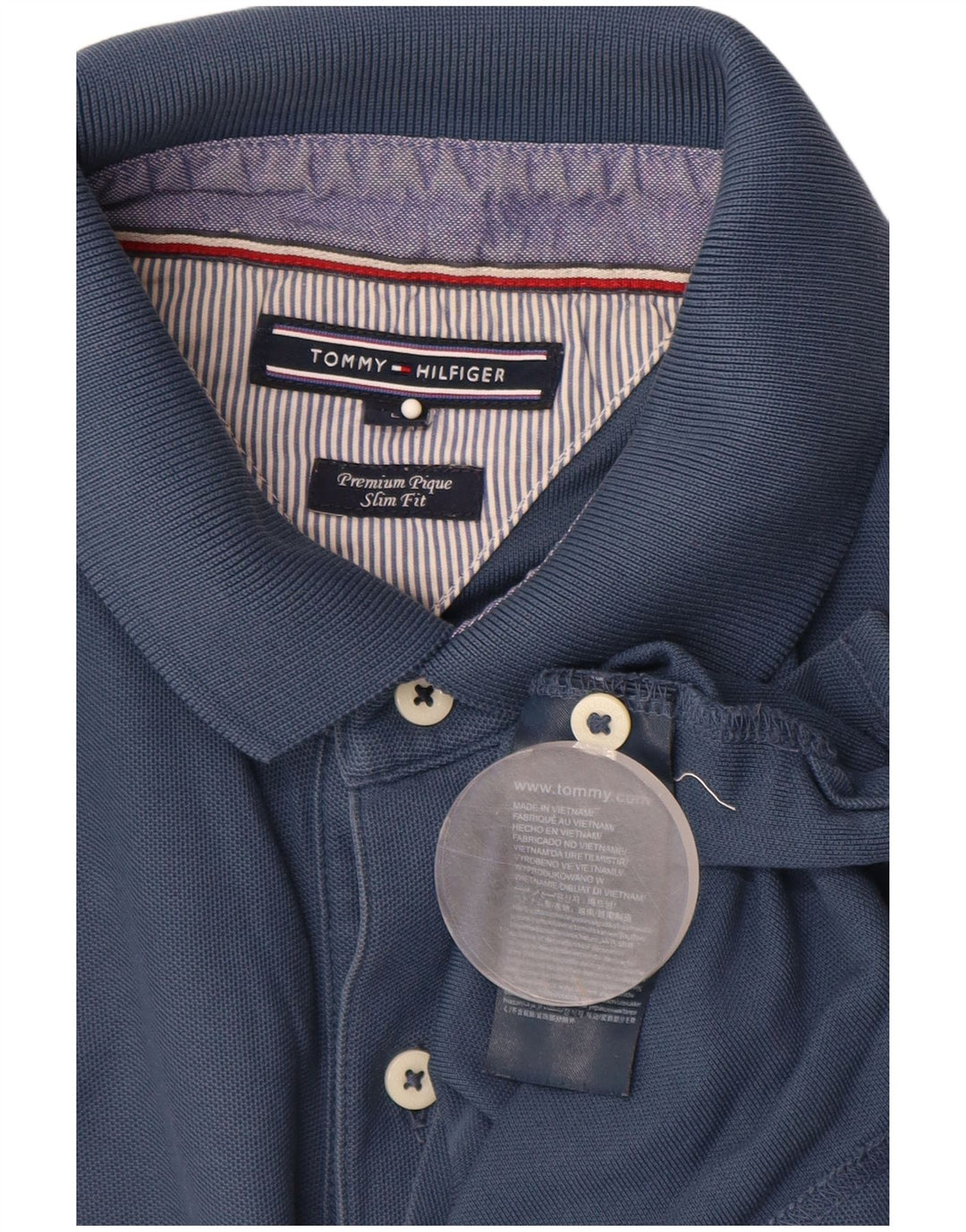 TOMMY HILFIGER Polo Slim Fit Homme Grand Bleu Coton