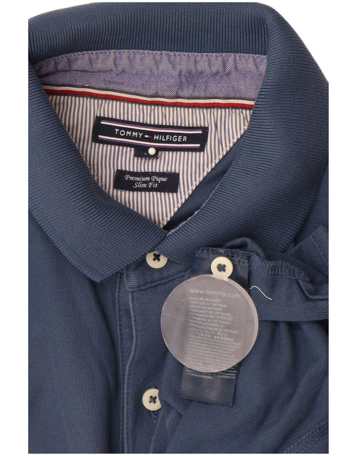 TOMMY HILFIGER Polo Slim Fit Homme Grand Bleu Coton