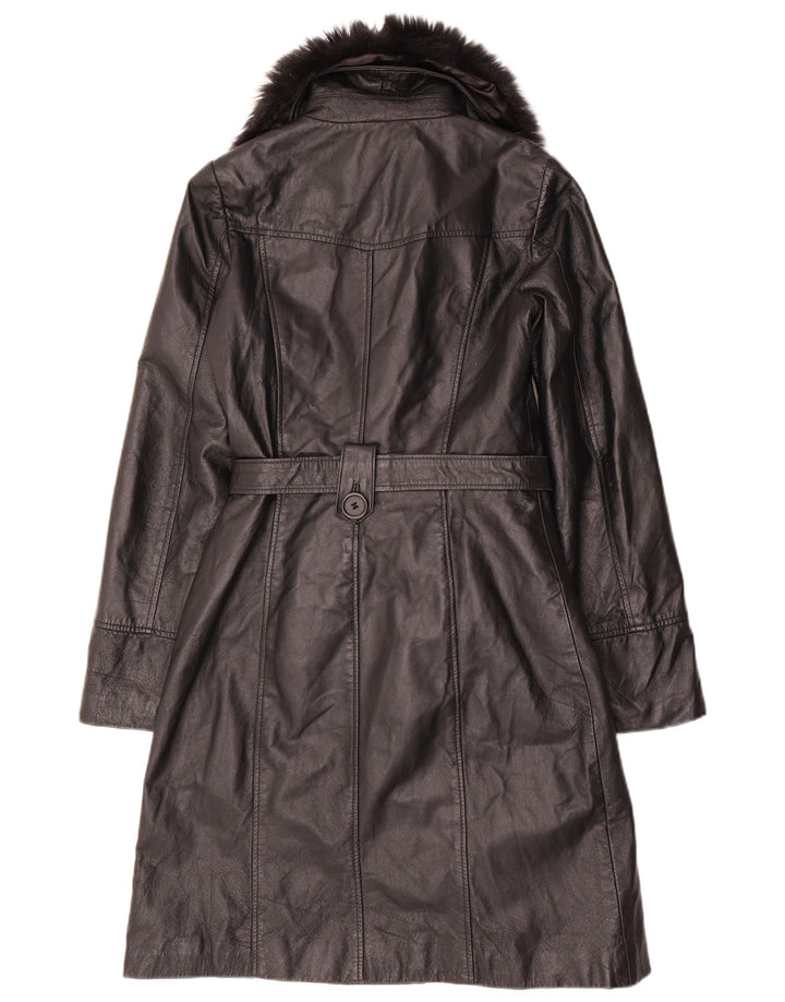Orsay Manteau en cuir pour femme UK 10 Petit Noir