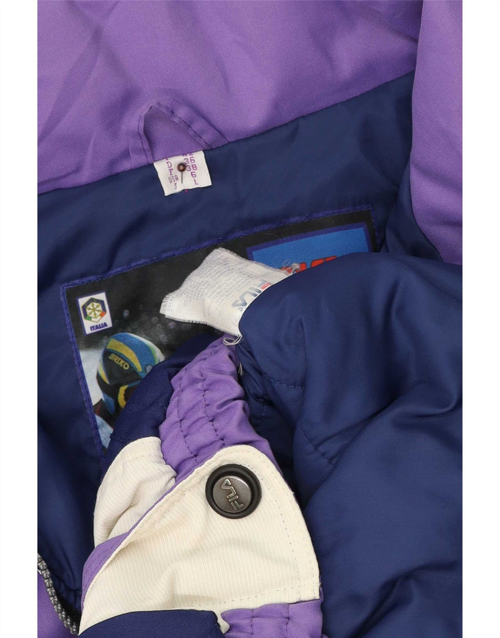 Fila Veste de ski coupe ample pour femme IT 42 Violet moyen Polyester Rétro