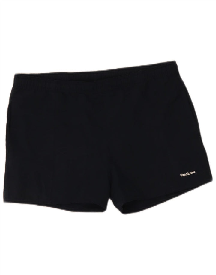 Reebok Short de Sport Homme Bleu Marine Moyen