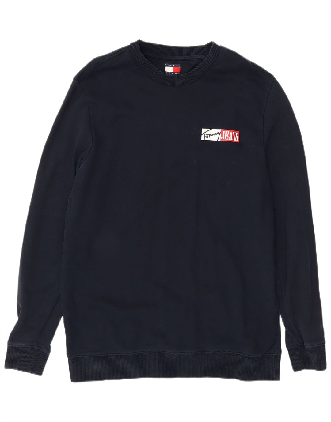Tommy Hilfiger Sweat-shirt pour homme en coton bleu marine Taille L