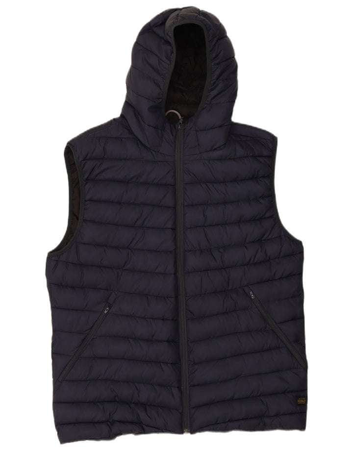 SCOTCH & SODA Gilet rembourré à capuche pour femme UK 20 2XL Bleu marine