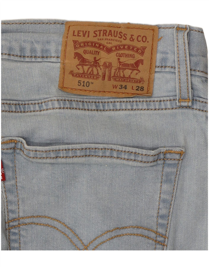 LEVI'S Jean Skinny Court 510 Homme W34 L25 Bleu Coton