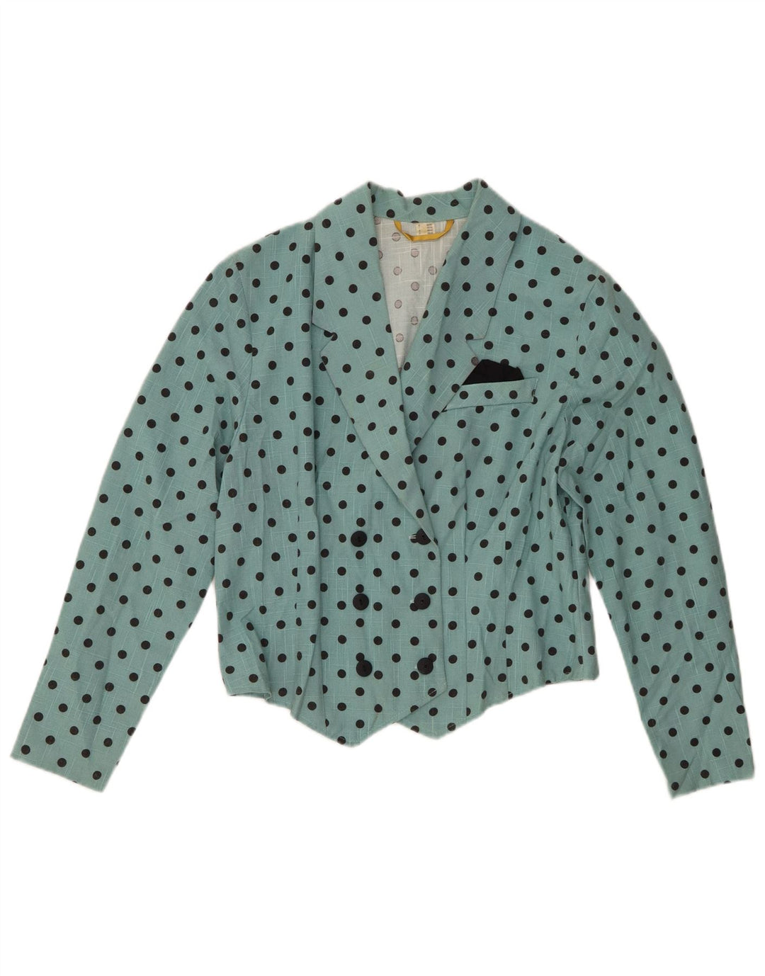 Veste Blazer Femme Vintage IT 40/42 Petit Pois Turquoise