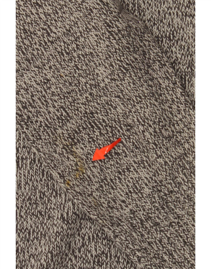 EDDIE BAUER Pull col boutonné pour homme en coton moucheté gris moyen