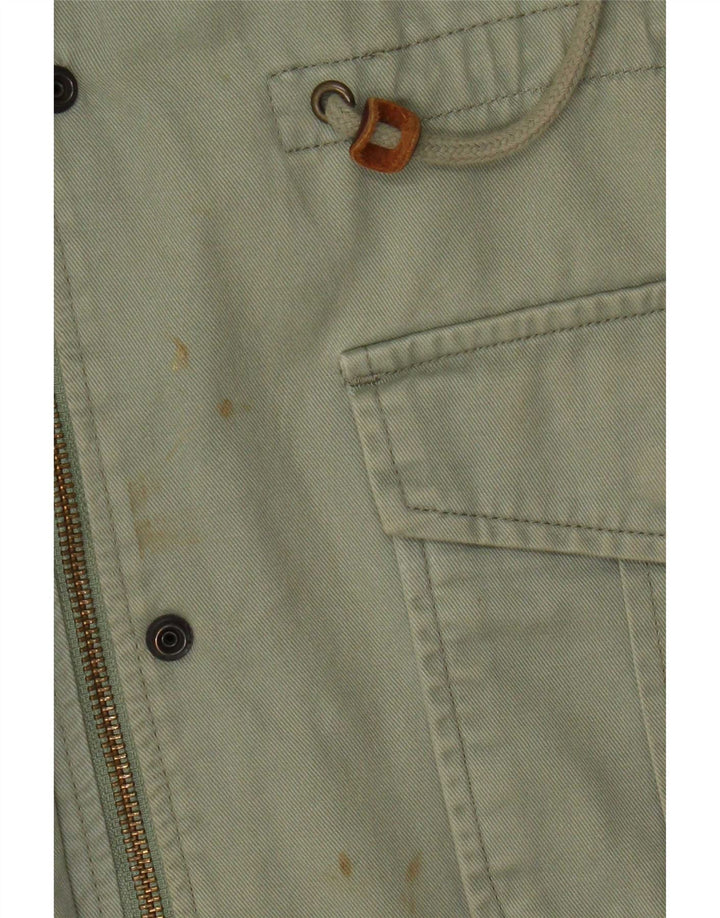 Levi's Veste utilitaire à capuche pour femme UK 10 Small Vert Coton