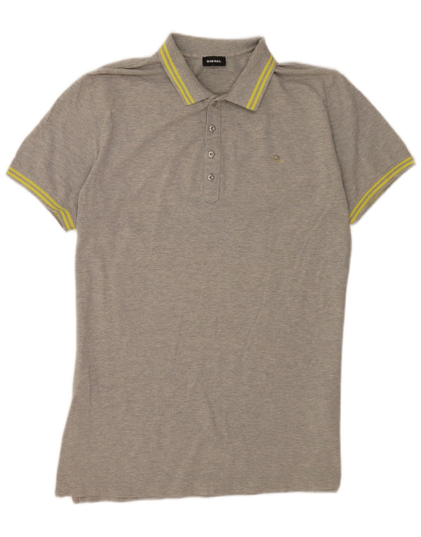 Diesel Polo Homme XL Gris Rayé Coton