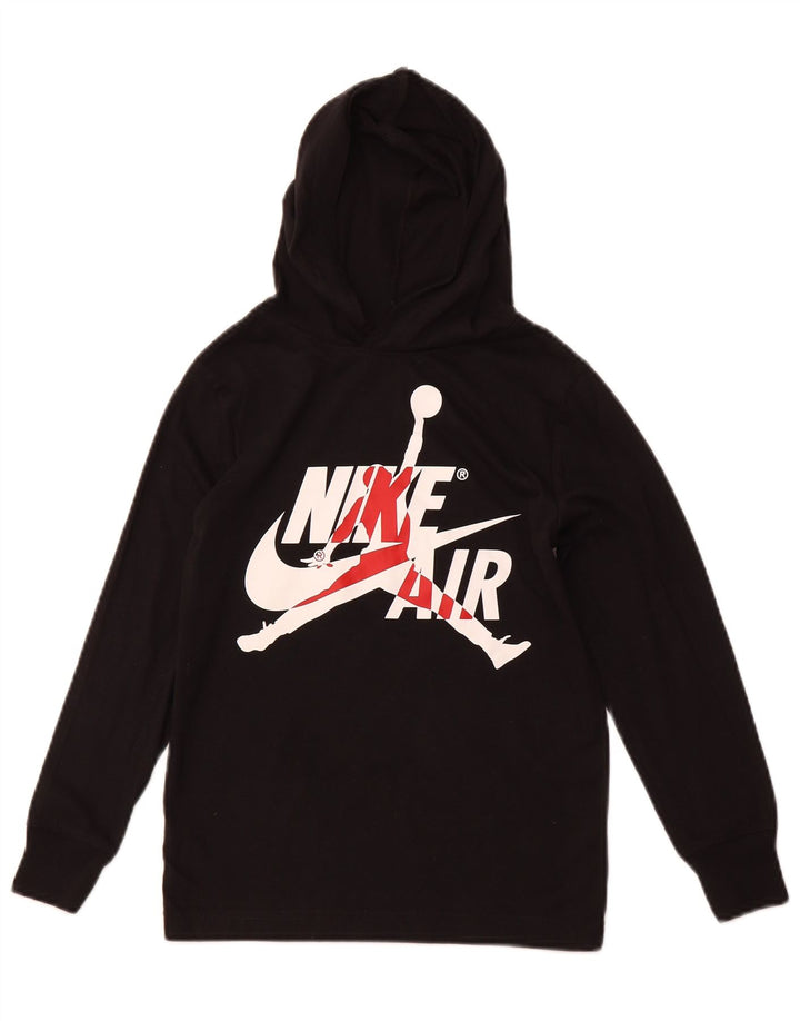 NIKE Pull à capuche graphique pour garçon 8-9 ans Petit coton noir