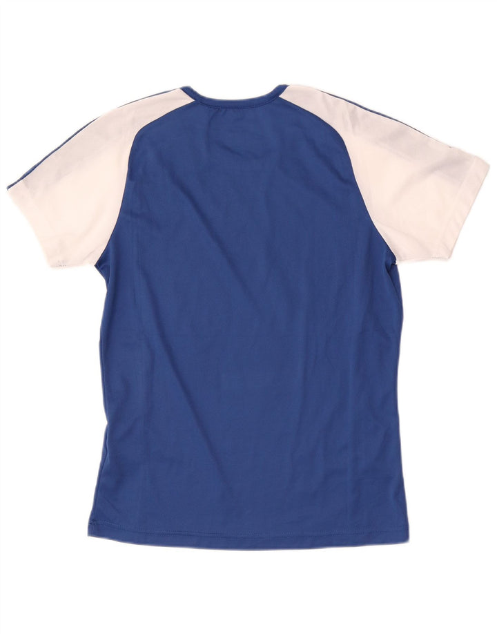 Champion T-Shirt Femme Top UK 12 Bleu Moyen Polyester Colorblock