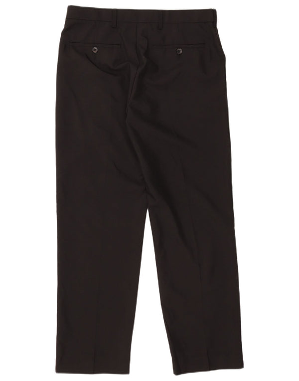 Marks & Spencer Pantalon Chino Coupe Regular Homme W32 L29 Noir Polyester