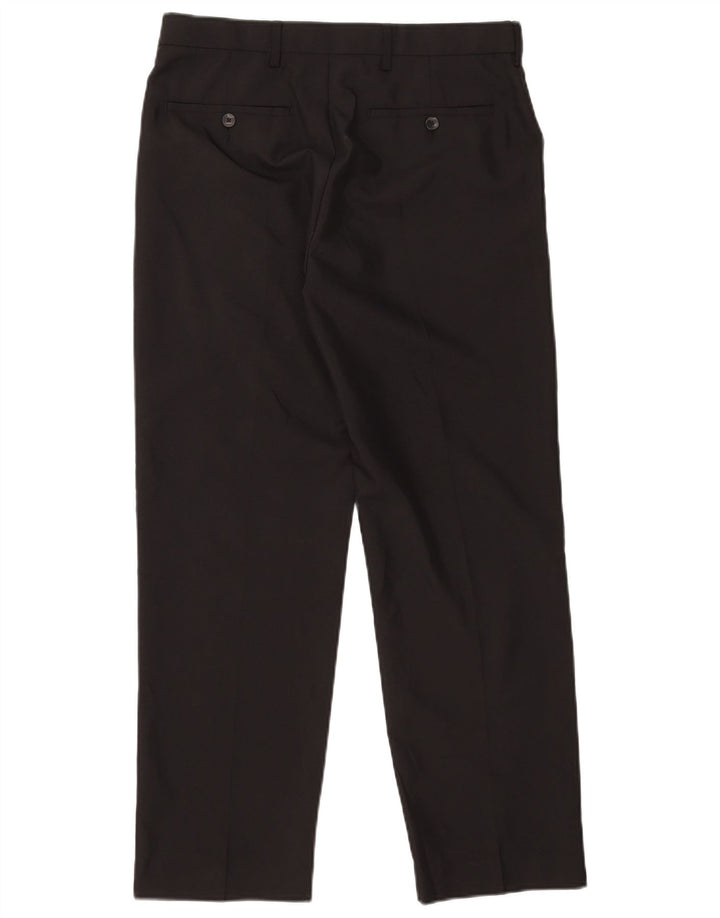 Marks & Spencer Pantalon Chino Coupe Regular Homme W32 L29 Noir Polyester