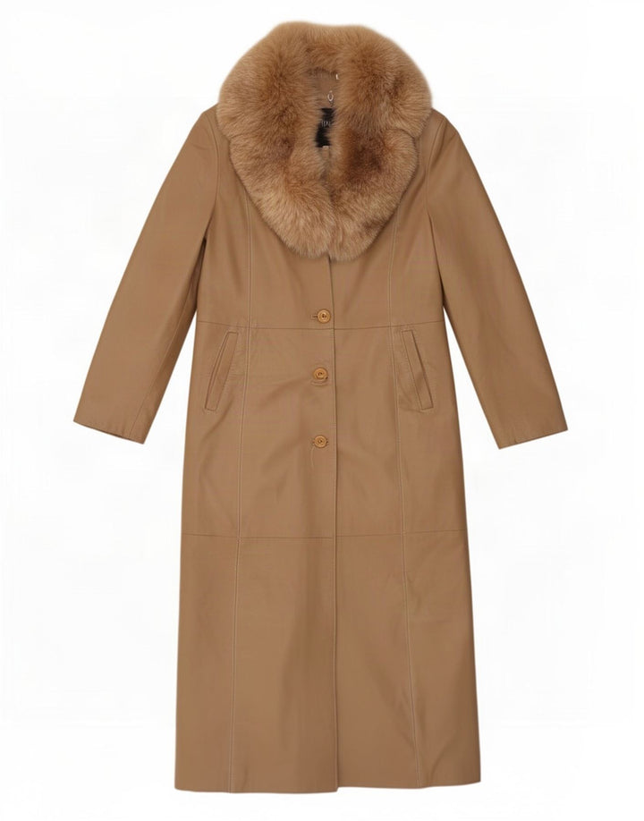 Planet Manteau en cuir pour femme IT 46 Large Beige