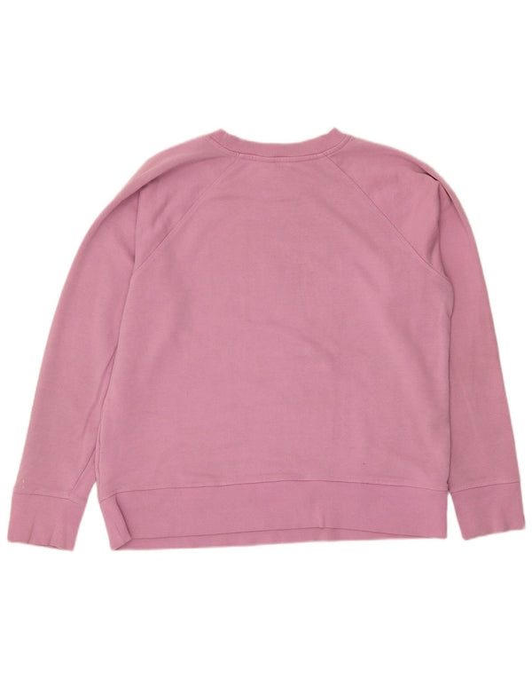 Dkny Womens New York Graphic Sweatshirt Jumper UK 16 Grand Coton Rose