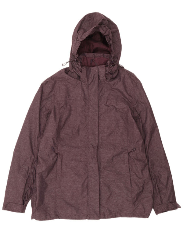 Mountain Warehouse Veste coupe-vent à capuche pour femme UK 18 XL Nylon marron