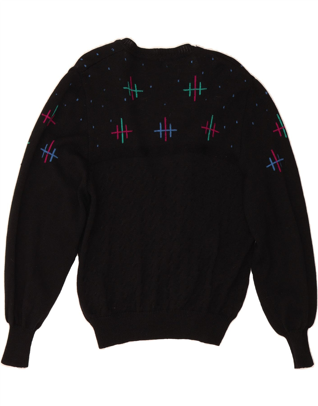 VINTAGE Womens Cardigan Sweater UK 14 Large Black Vintage Vintage and Second-Hand Vintage from Messina Hembry 