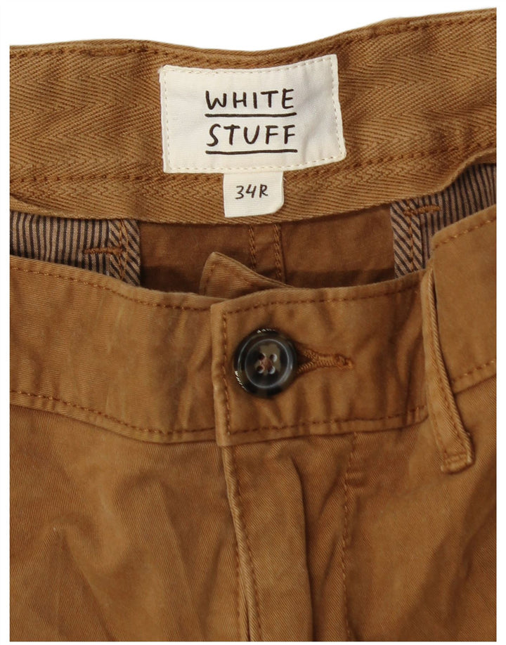 WHITE STUFF Short Chino Homme W34 Large Beige Coton