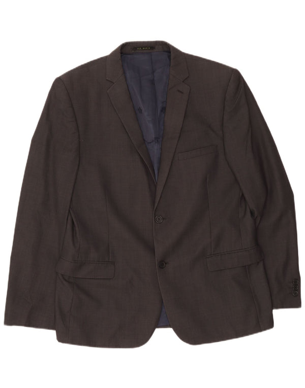 Ted Baker Veste Blazer 2 Boutons Homme UK 42 XL Laine Grise