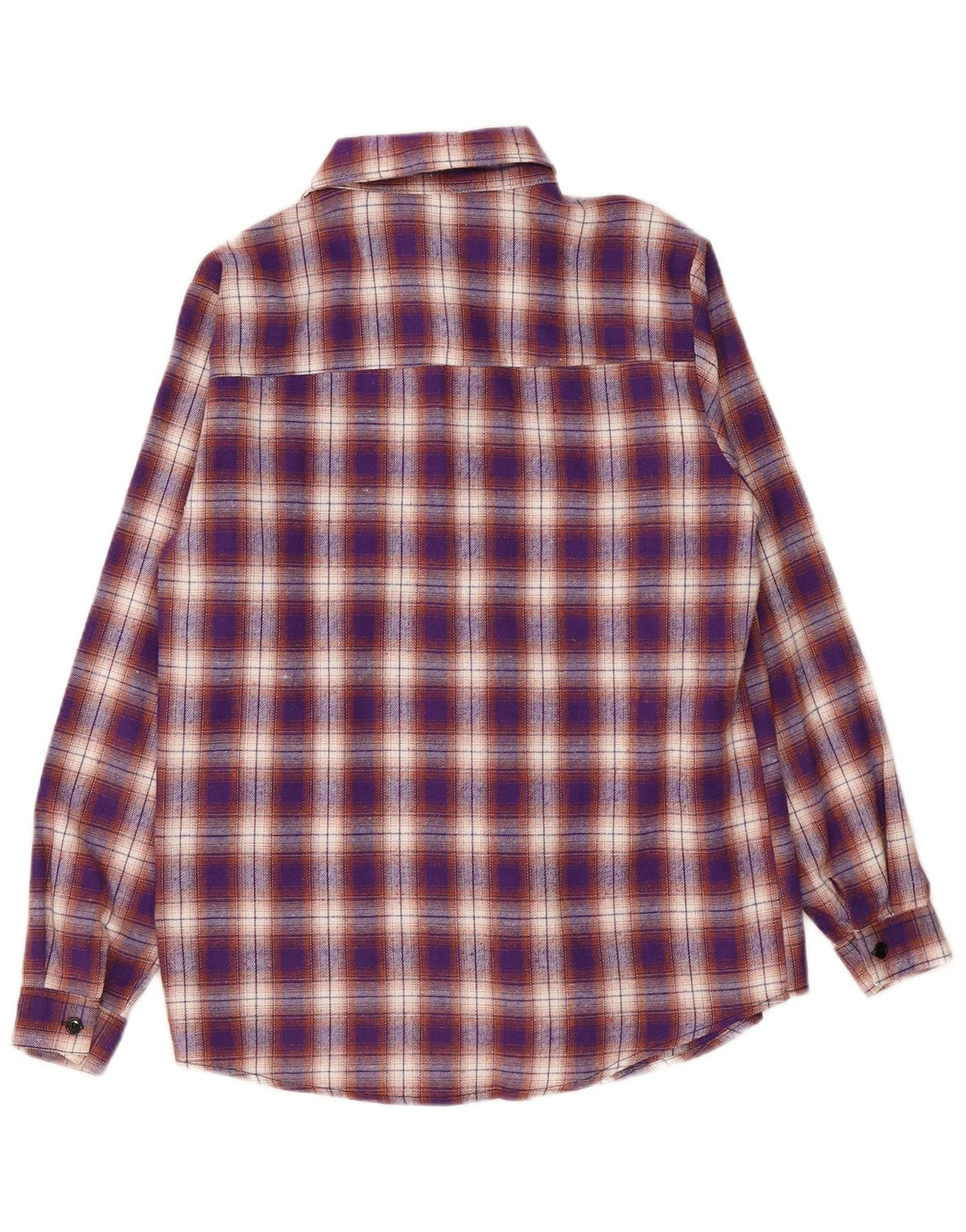 Shein Chemise en flanelle pour homme Petit carreaux violets Polyester