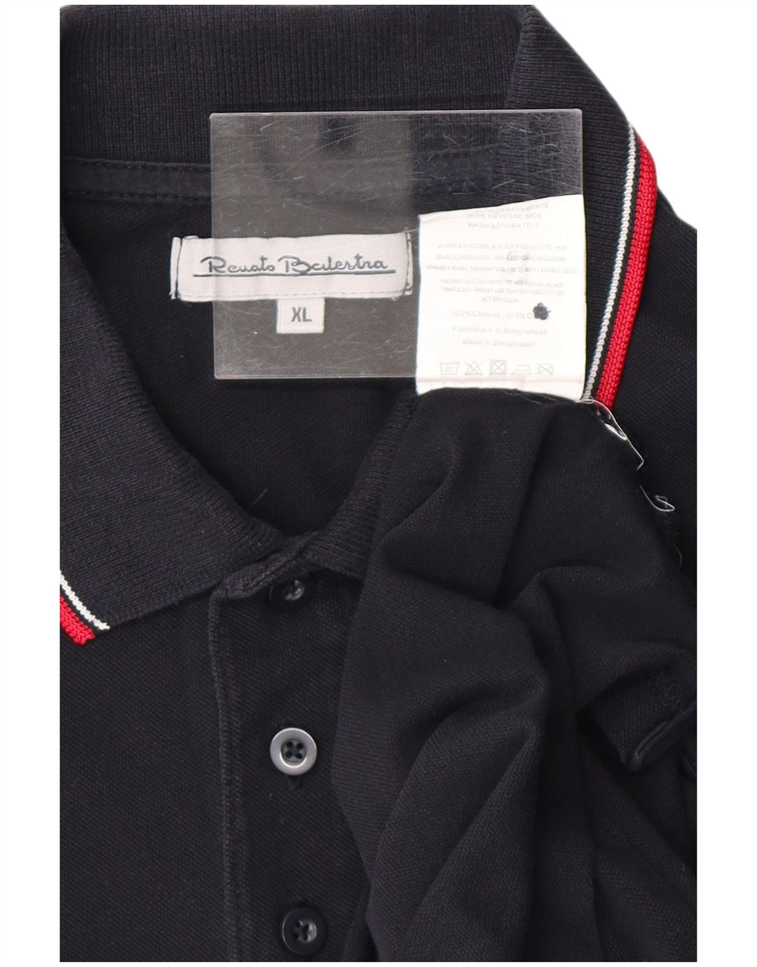RENATO BALESTRA Polo Homme XL Noir Coton