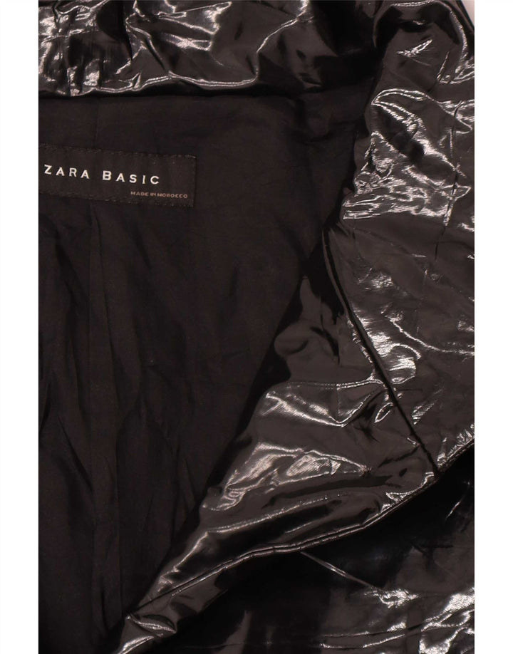Zara Veste Bomber Femme UK 10 Petit Noir