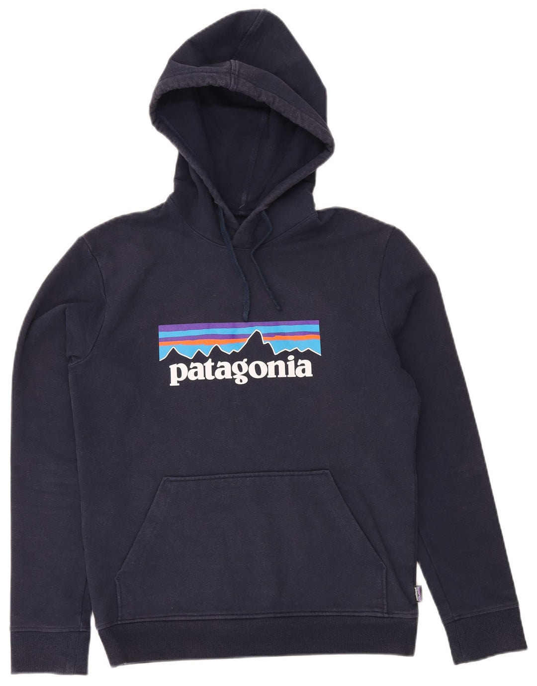 PATAGONIA Pull à capuche graphique coupe régulière pour hommes, petit coton bleu marine