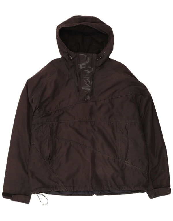 Quiksilver Veste coupe-vent graphique pour homme UK 40 Large Noir