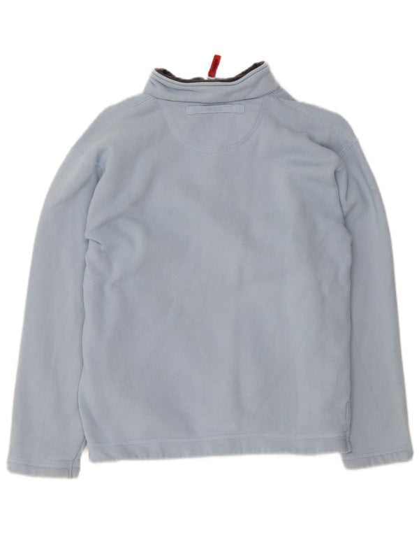 Musto Womens 1/4 Zip Sweatshirt Jumper UK 12 Bleu Moyen Coton Sports