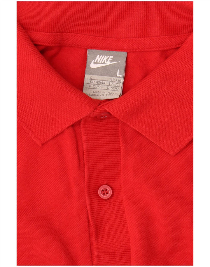 Nike Polo Homme UK 42/44 Large Rouge
