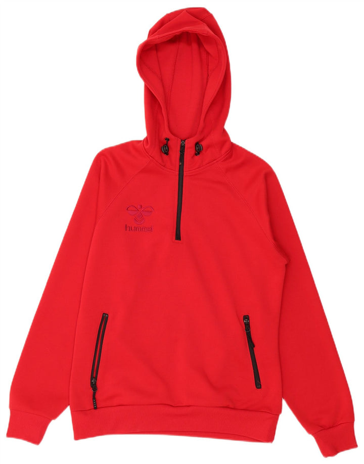 Hummel Pull à capuche zippé pour homme, petit, rouge