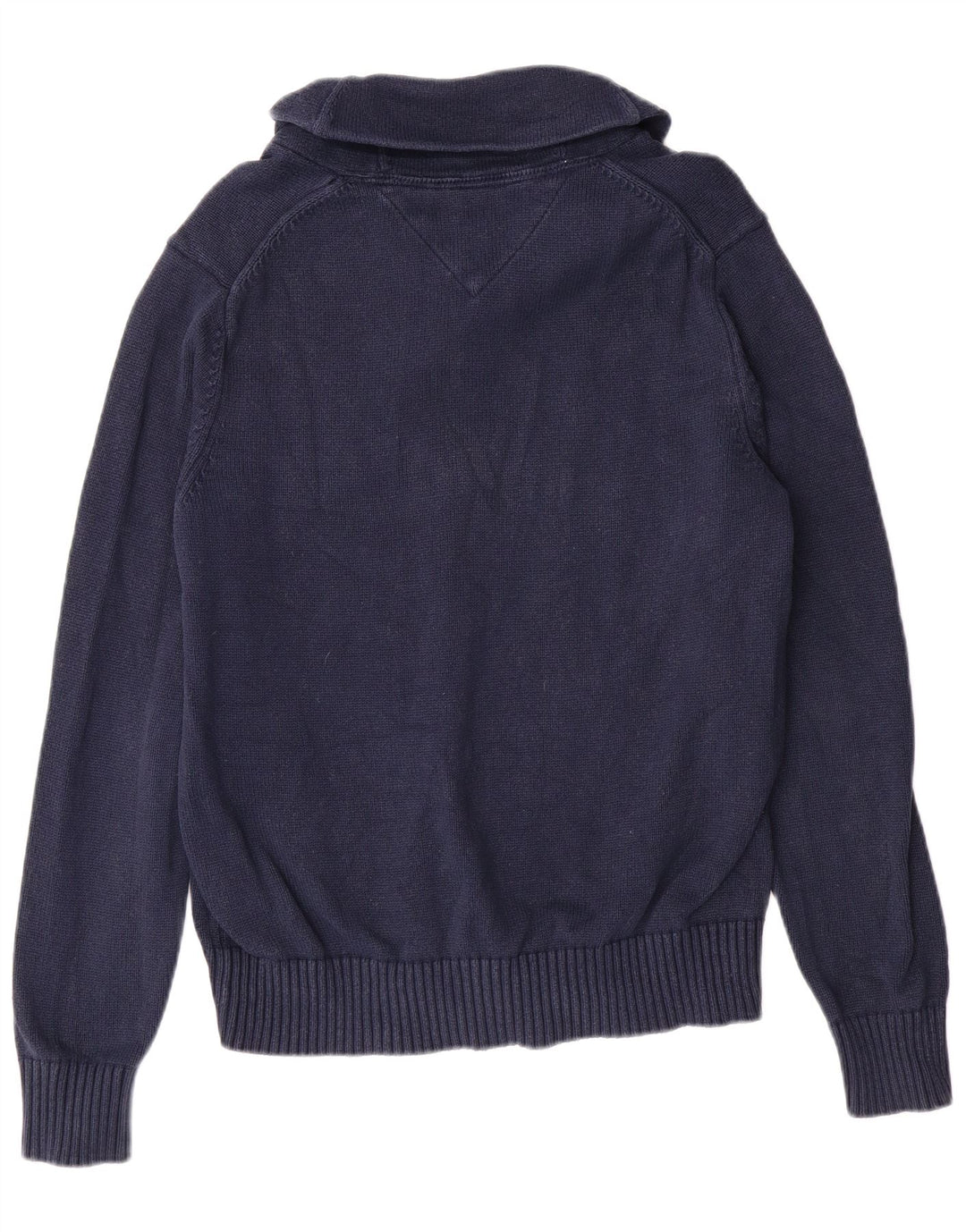 TOMMY HILFIGER Pull à col châle pour homme Petit coton bleu marine