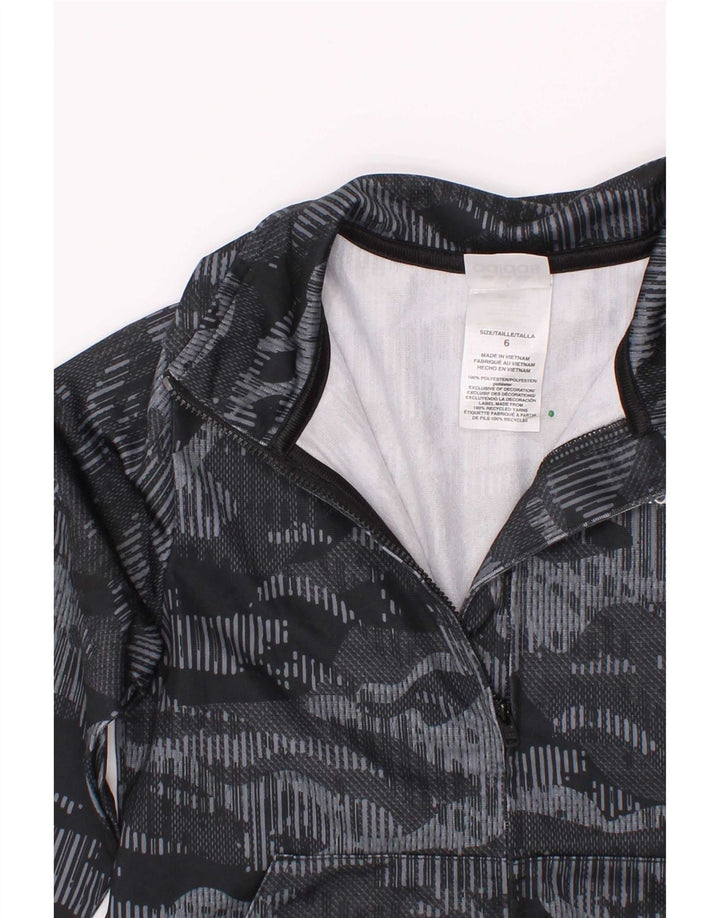 Veste de survêtement Adidas Garçon 5-6 ans Gris Camouflage Polyester