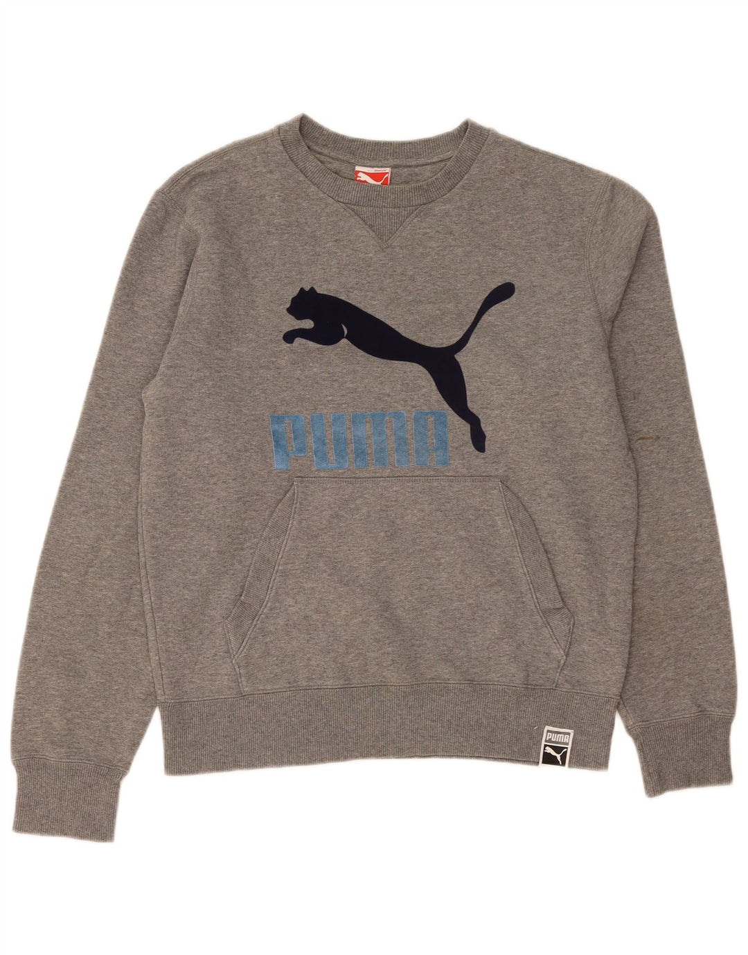 Puma Sweat-Shirt Graphique Homme Gris Moyen Moucheté
